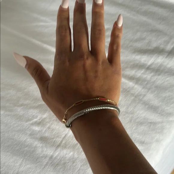 David Yurman cable flex bracelet in peridot - Picture 5 of 13